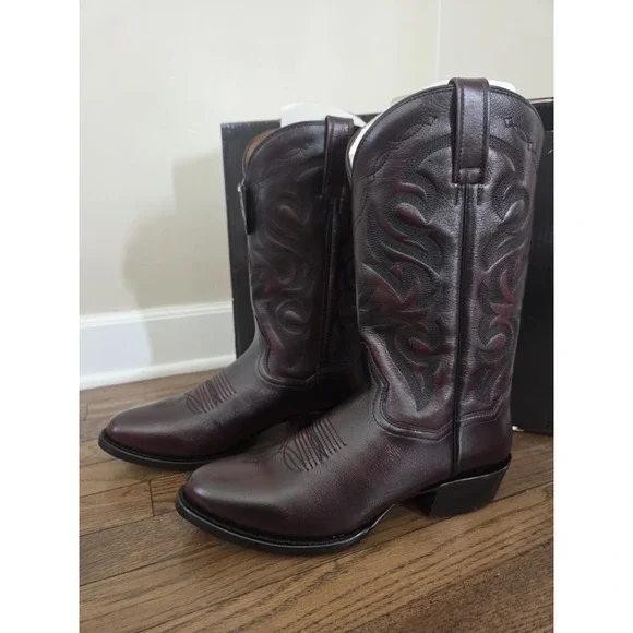 Dan Post Black Cherry Mignon Corona Cowboy Boots Men's 10d Western - Picture 2 of 16